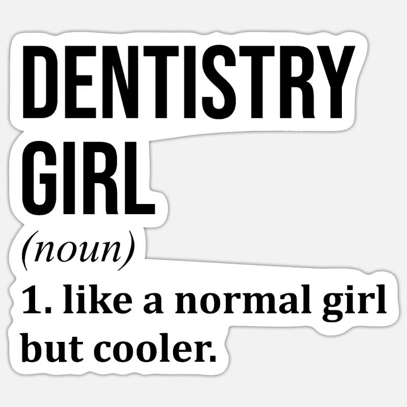 Dentist - Sticker size S (10 x 10 cm) - white matte