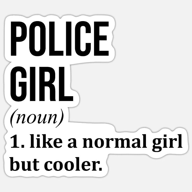 Polizei - Sticker Größe S (10 x 10 cm) - Mattweiß