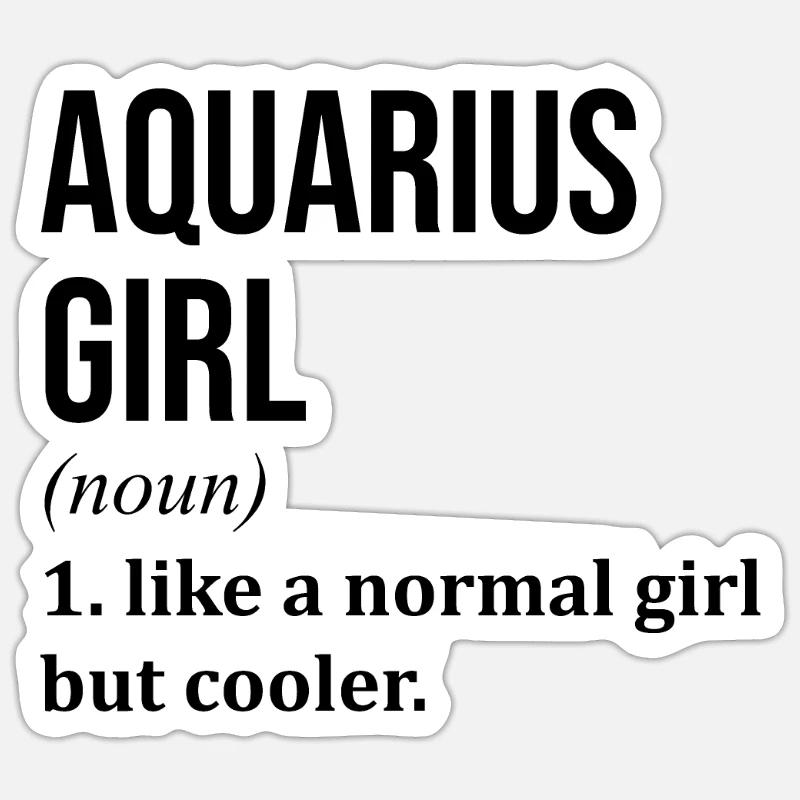 Aquarius - Sticker size S (10 x 10 cm) - white matte