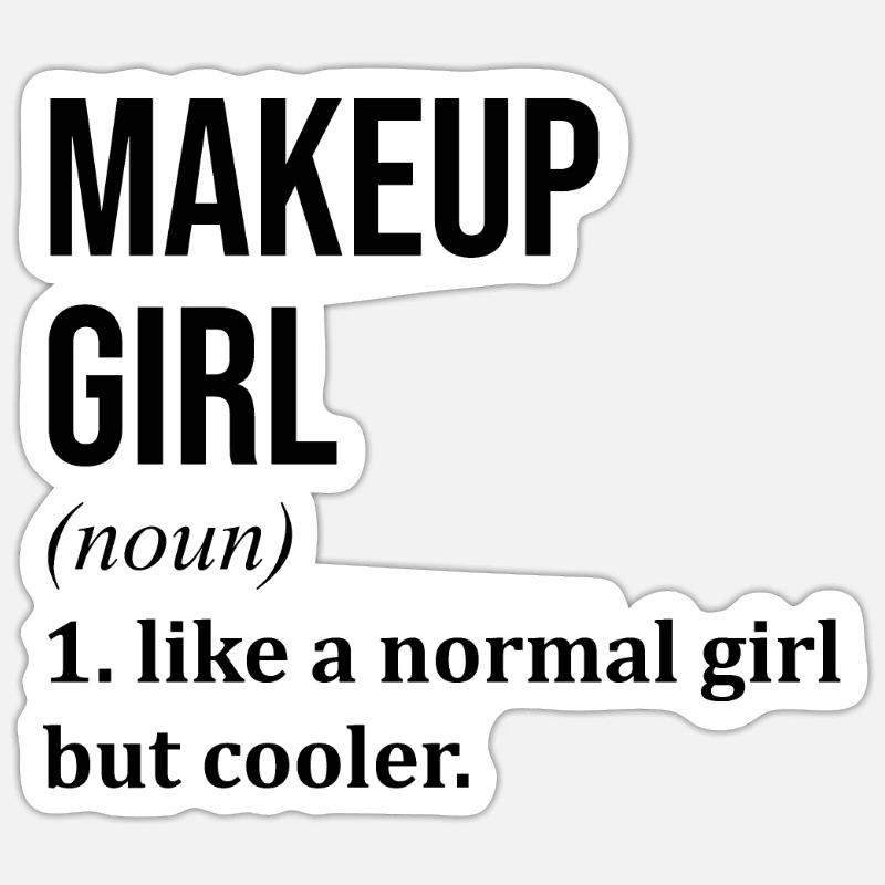 Makeup - Sticker size S (10 x 10 cm) - white matte
