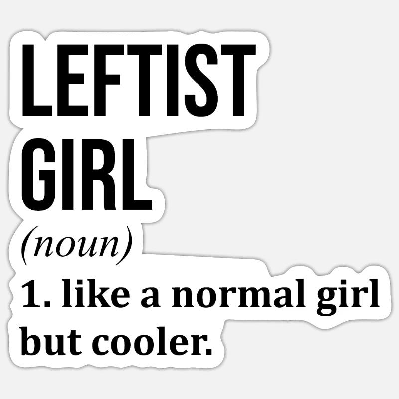Leftist - Sticker size S (10 x 10 cm) - white matte
