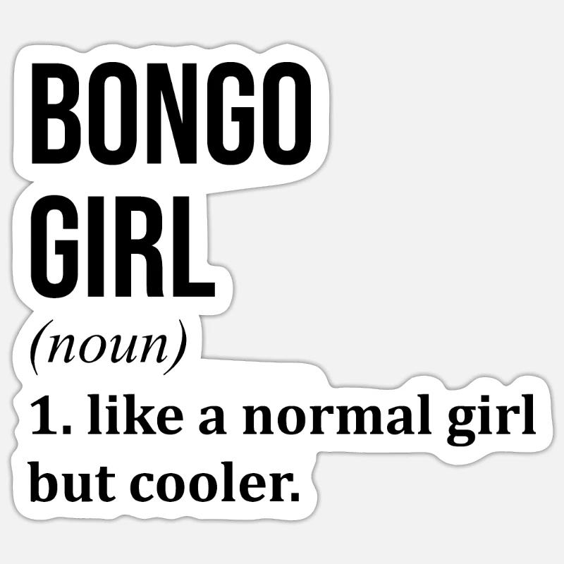 Bongo - Sticker Größe S (10 x 10 cm) - Mattweiß