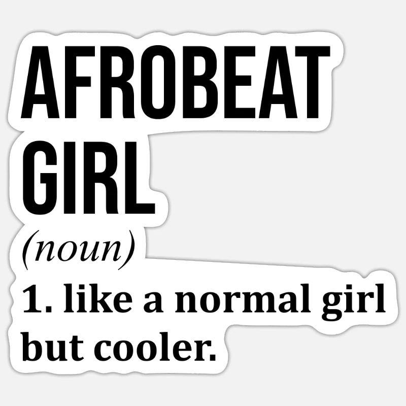 Afrobeat - Sticker Größe S (10 x 10 cm) - Mattweiß