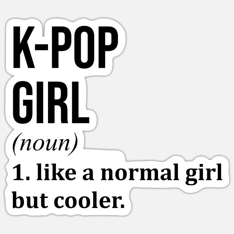 Kpop - Sticker taille S (10 x 10 cm) - blanc mat