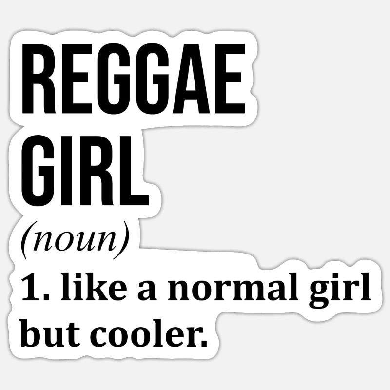 reggae - Sticker taille S (10 x 10 cm) - blanc mat