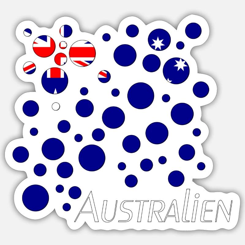 Australien Down Under - Sticker Größe S (10 x 10 cm) - Mattweiß