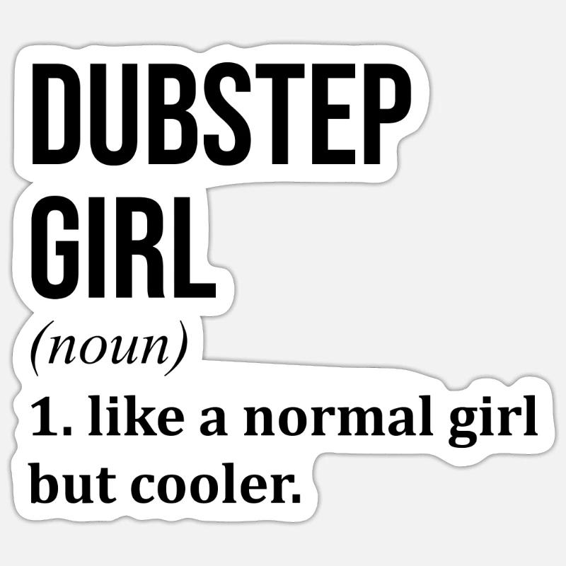 Dubstep - Sticker Größe S (10 x 10 cm) - Mattweiß
