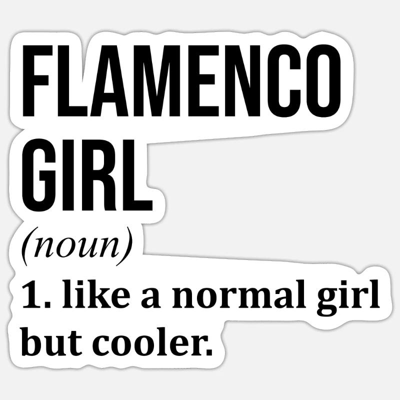 Flamenco - Sticker size S (10 x 10 cm) - white matte
