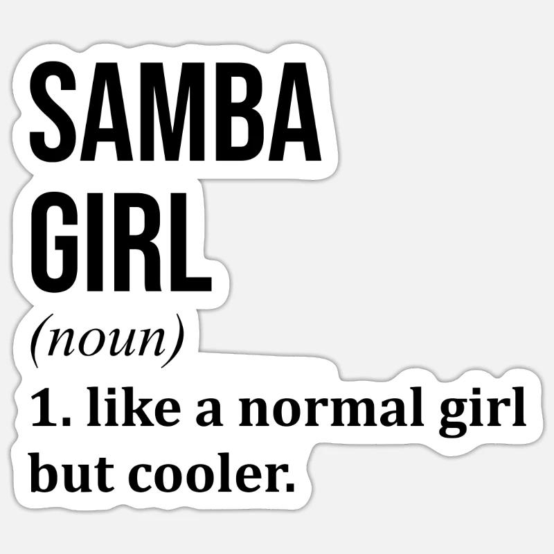 Samba - Sticker size S (10 x 10 cm) - white matte