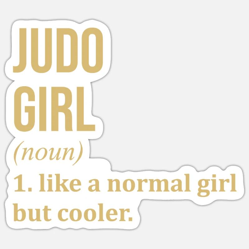 Judo - Sticker Größe S (10 x 10 cm) - Mattweiß