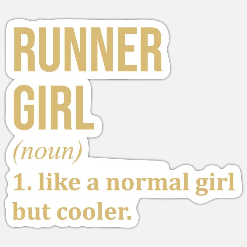 course - Sticker taille S (10 x 10 cm) - blanc mat