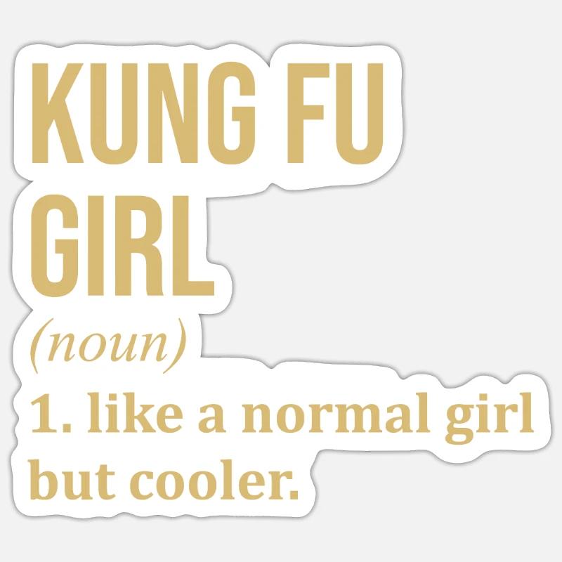 Kung Fu - Sticker size S (10 x 10 cm) - white matte