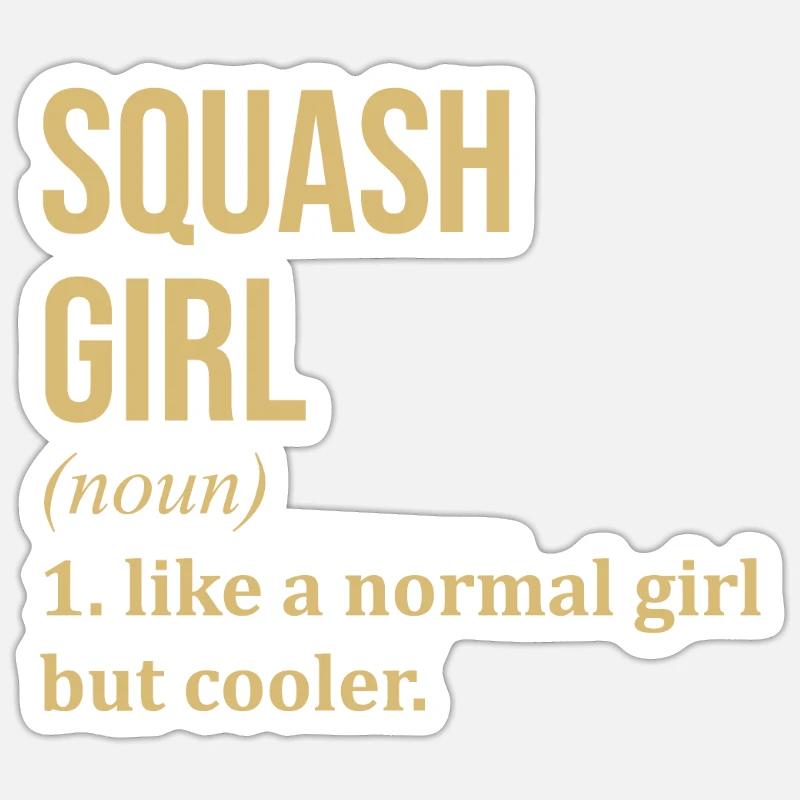 Squash - Sticker size S (10 x 10 cm) - white matte