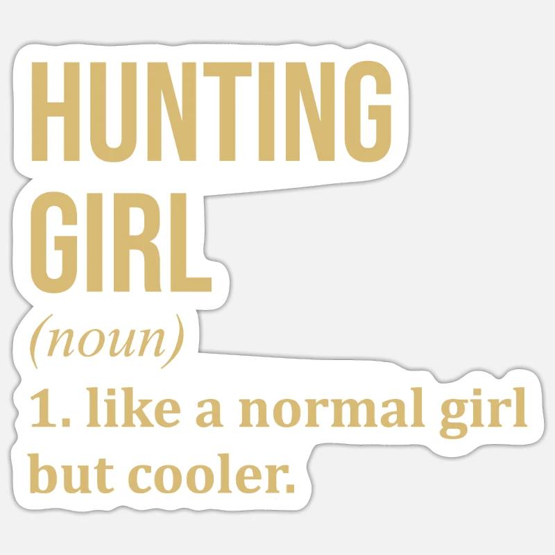 Chasse - Sticker taille S (10 x 10 cm) - blanc mat