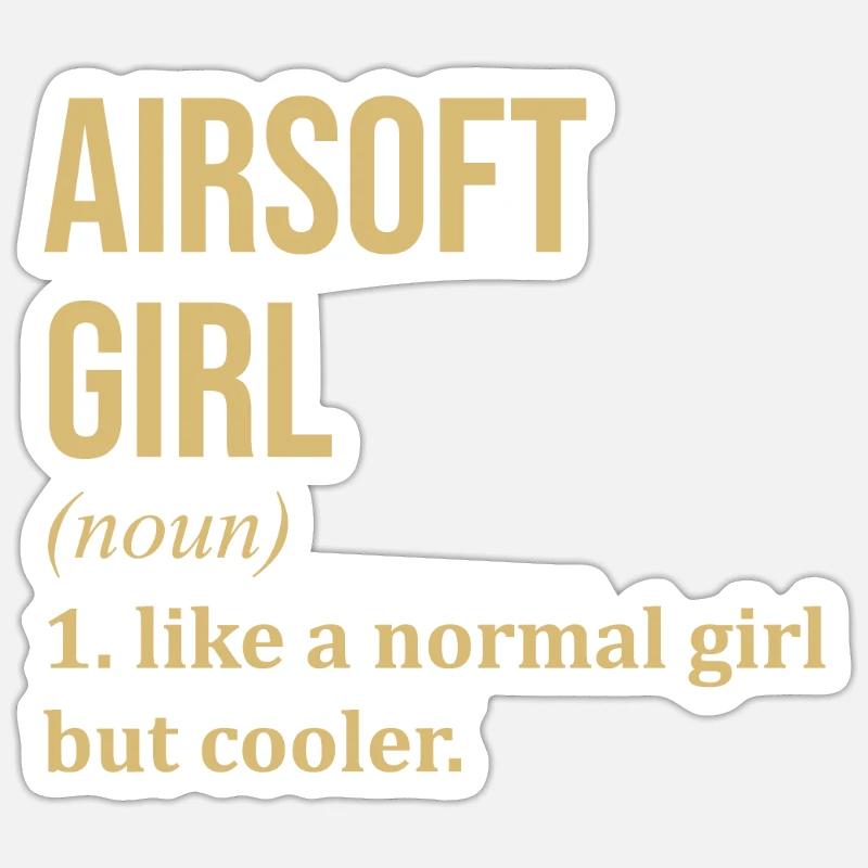 Airsoft - Sticker size S (10 x 10 cm) - white matte