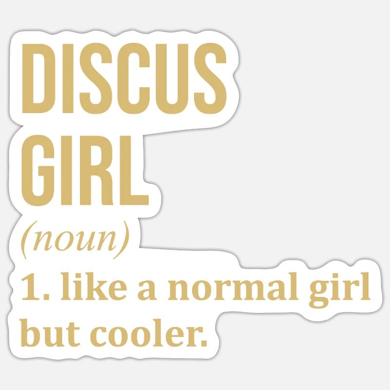Diskus - Sticker Größe S (10 x 10 cm) - Mattweiß
