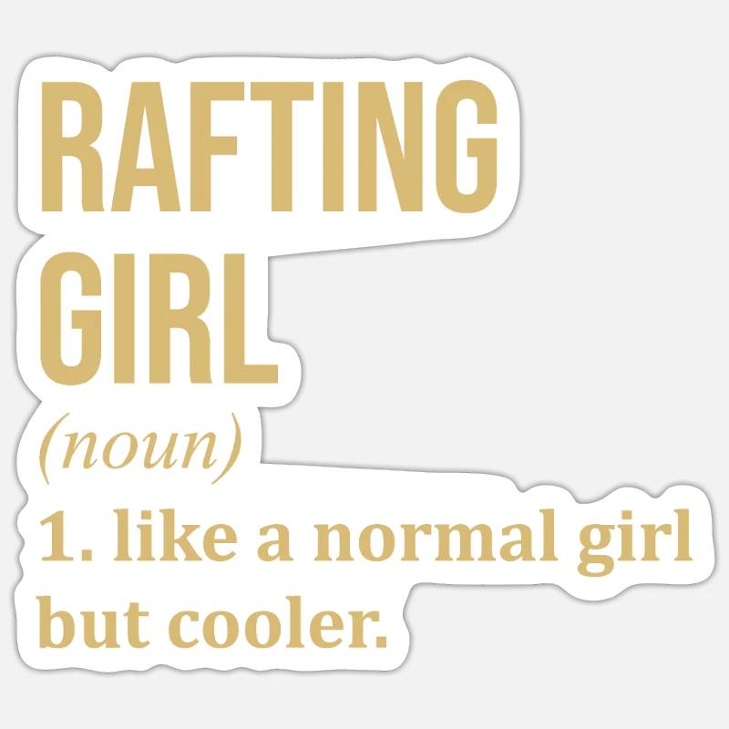Rafting - Sticker Größe S (10 x 10 cm) - Mattweiß