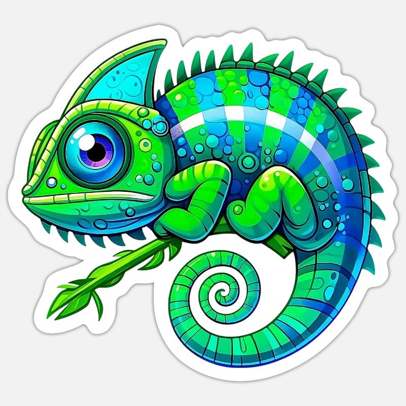 Caméléon Sticker taille S (10 x 10 cm)