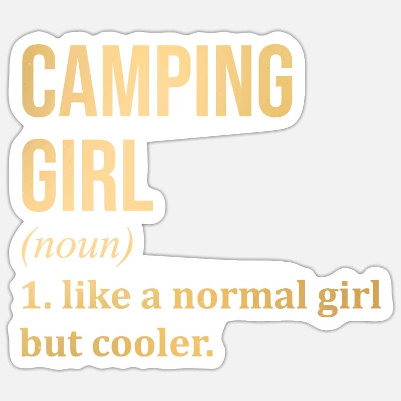 Camping - Sticker Größe S (10 x 10 cm) - Mattweiß
