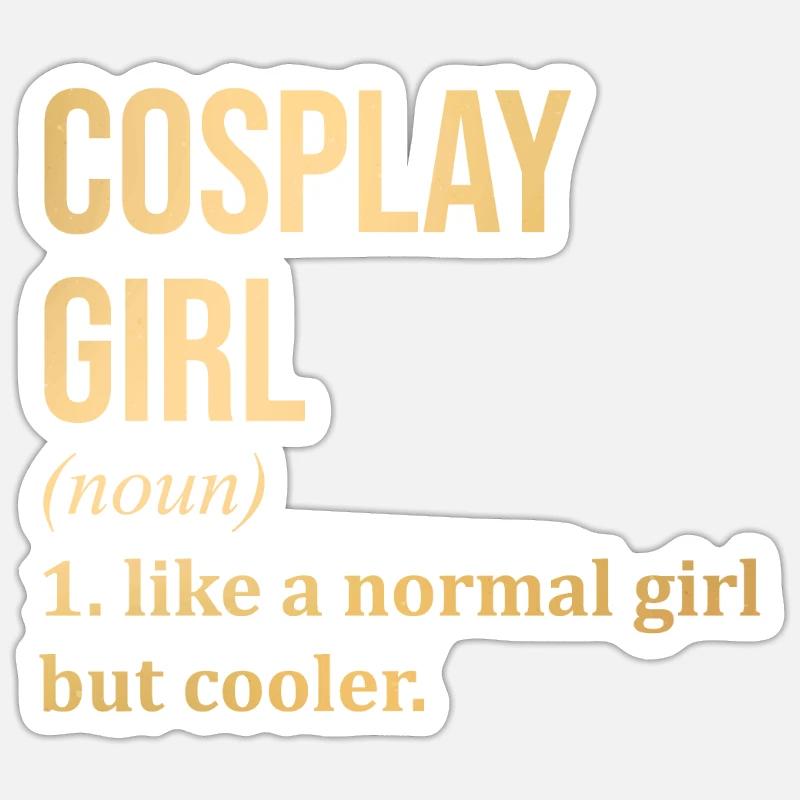 Cosplay - Sticker size S (10 x 10 cm) - white matte