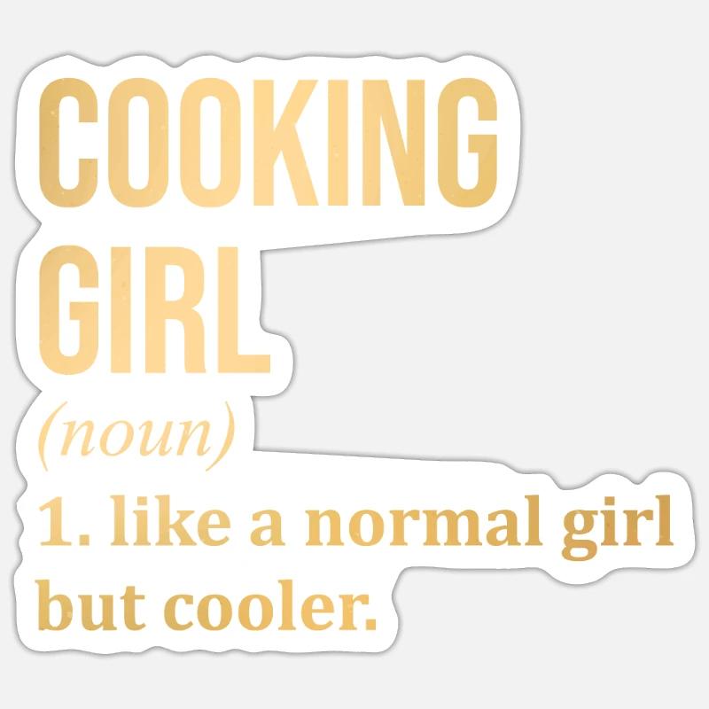Kochen - Sticker Größe S (10 x 10 cm) - Mattweiß