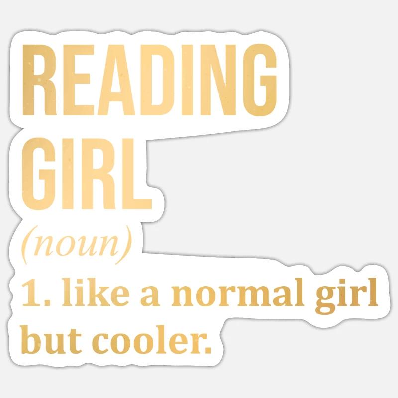 Reading - Sticker size S (10 x 10 cm) - white matte