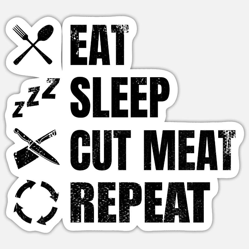 Metzger Spruch Sticker Größe S (10 x 10 cm)