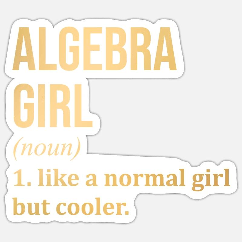 Algebra - Sticker size S (10 x 10 cm) - white matte