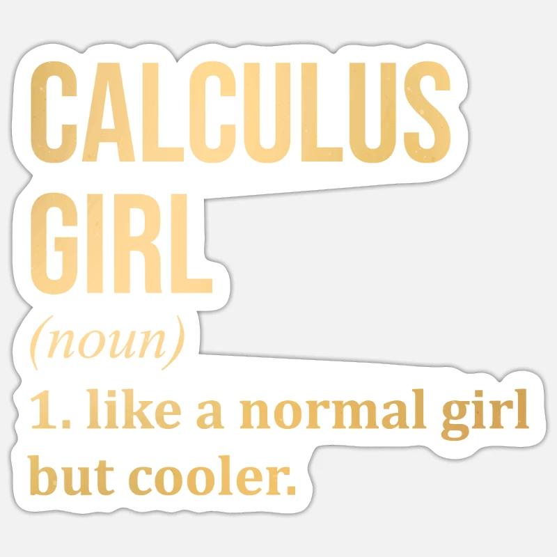 calcul - Sticker taille S (10 x 10 cm) - blanc mat