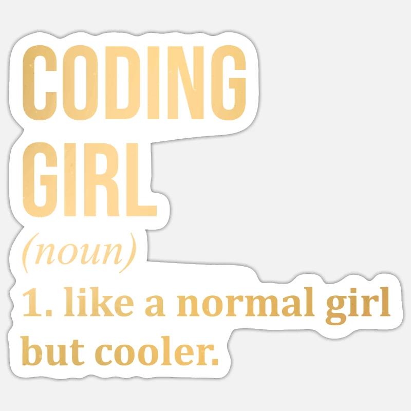 Coding - Sticker size S (10 x 10 cm) - white matte