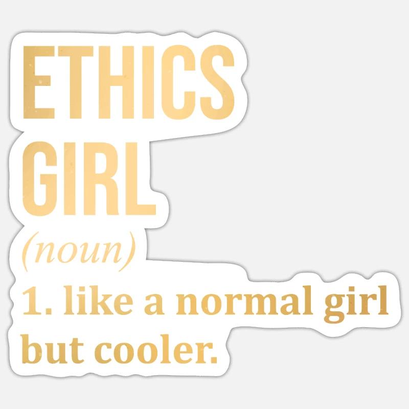 Ethics - Sticker size S (10 x 10 cm) - white matte
