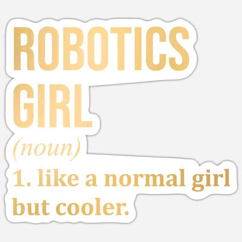 Robotics - Sticker size S (10 x 10 cm) - white matte