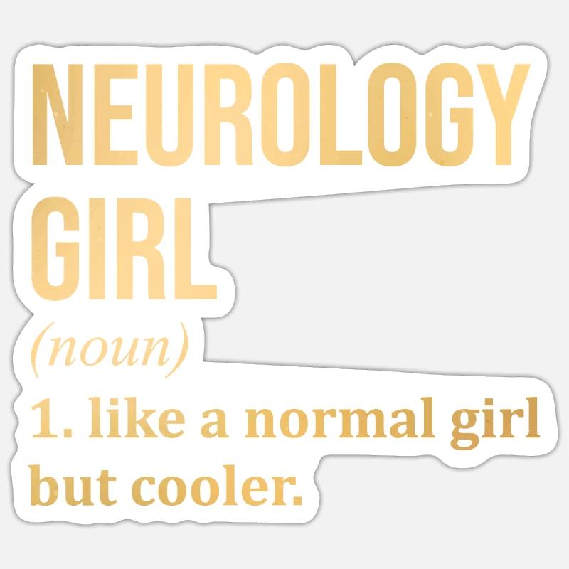 Neurology - Sticker size S (10 x 10 cm) - white matte