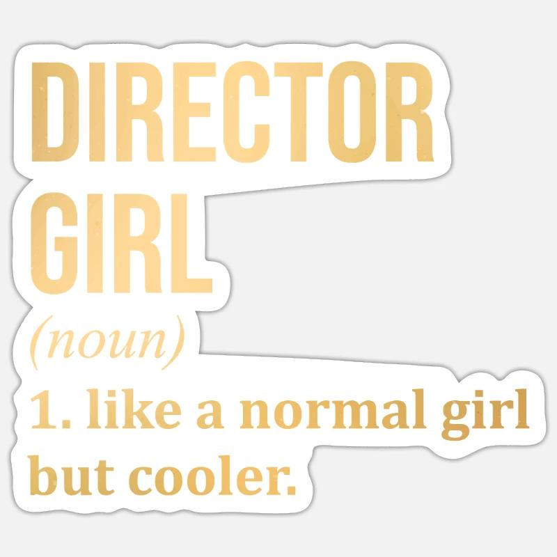 directeur - Sticker taille S (10 x 10 cm) - blanc mat