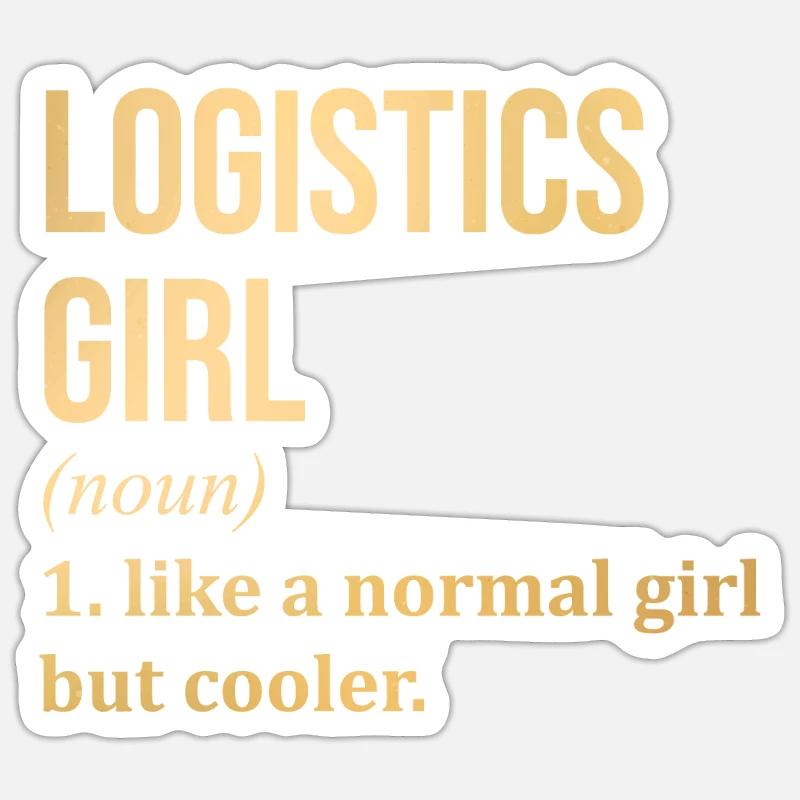 Logistik - Sticker Größe S (10 x 10 cm) - Mattweiß