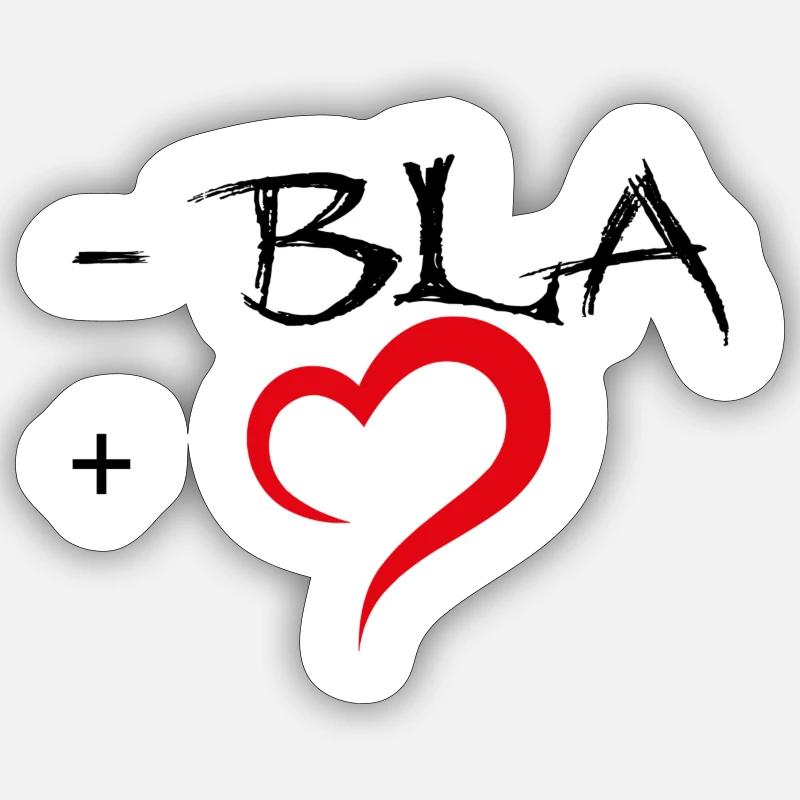 Moins de bla-bla, plus d’amour Sticker taille S (10 x 10 cm)