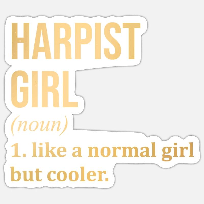 Harfe Sticker Größe S (10 x 10 cm)