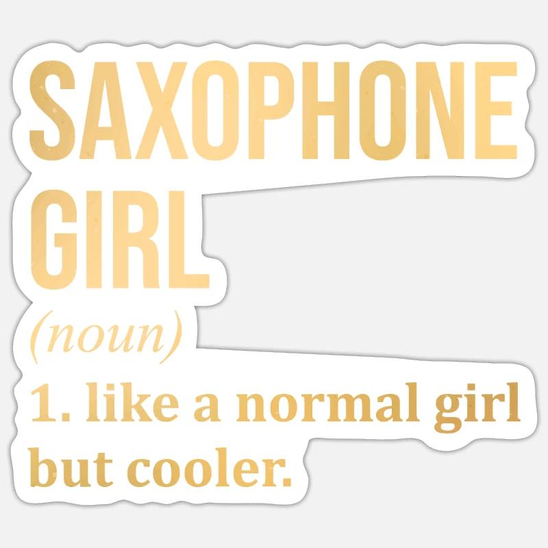saxophone Sticker taille S (10 x 10 cm)