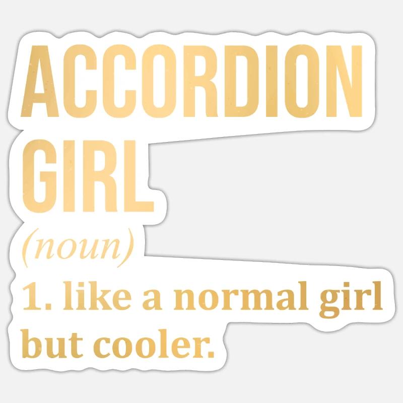 accordéon - Sticker taille S (10 x 10 cm) - blanc mat