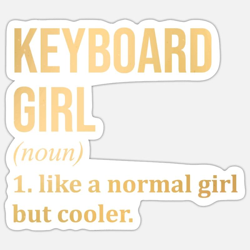 clavier - Sticker taille S (10 x 10 cm) - blanc mat