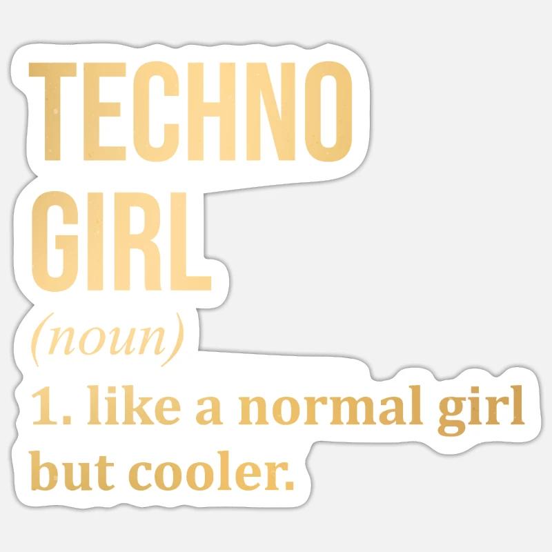 techno Sticker taille S (10 x 10 cm)