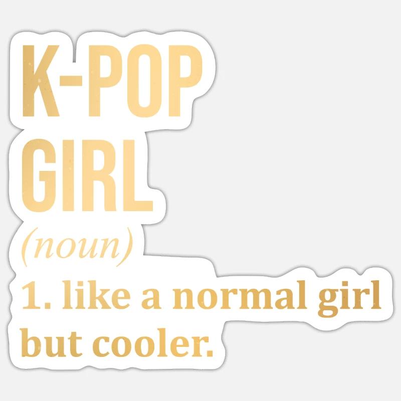 Kpop - Sticker taille S (10 x 10 cm) - blanc mat