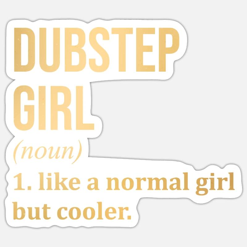 Dubstep - Sticker Größe S (10 x 10 cm) - Mattweiß