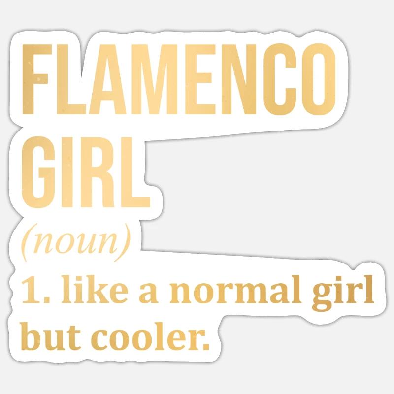Flamenco - Sticker Größe S (10 x 10 cm) - Mattweiß