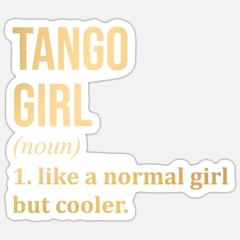 tango - Sticker taille S (10 x 10 cm) - blanc mat
