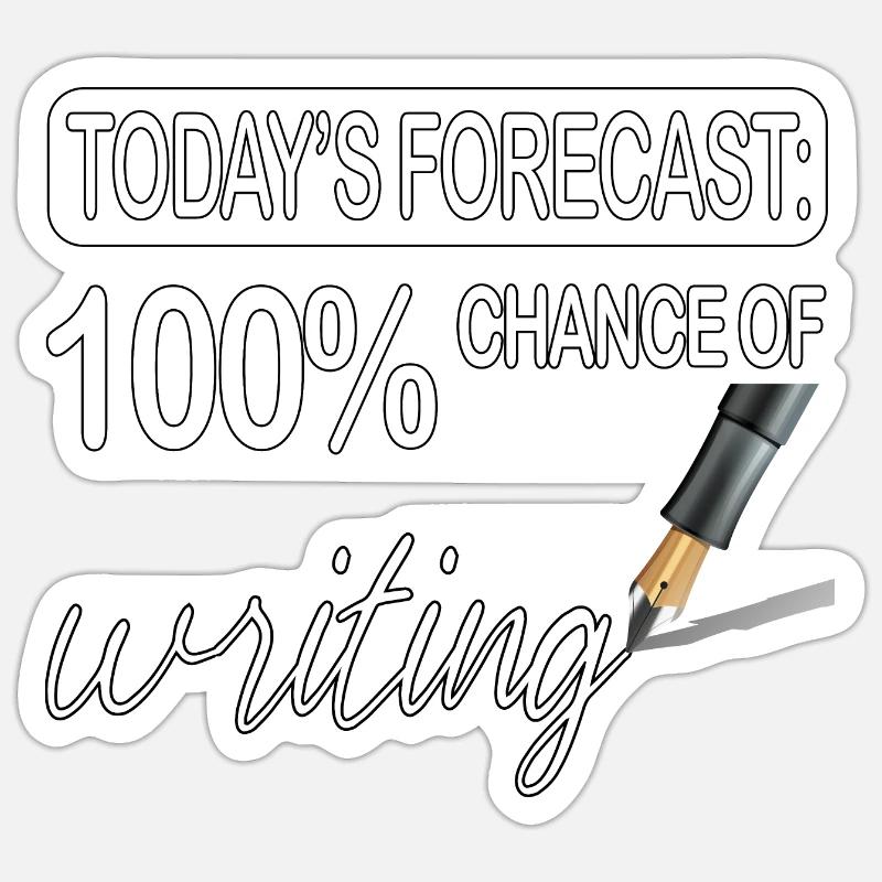 Author Journalist Teacher Writing Content Creator - Sticker Größe S (10 x 10 cm) - Mattweiß
