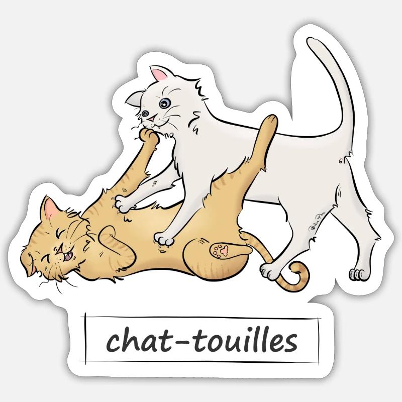 Blechkatze - Sticker Größe S (10 x 10 cm) - Mattweiß