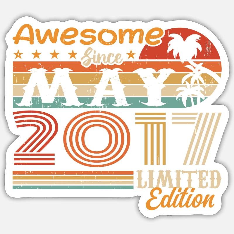 May 2017 - Vintage 2017 Anniversary - May 2017 Sticker size S (10 x 10 cm)