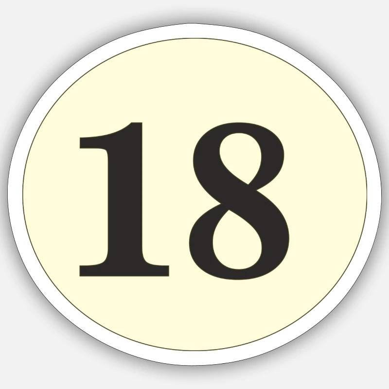 18 geburtstag Sticker Größe S (10 x 10 cm)
