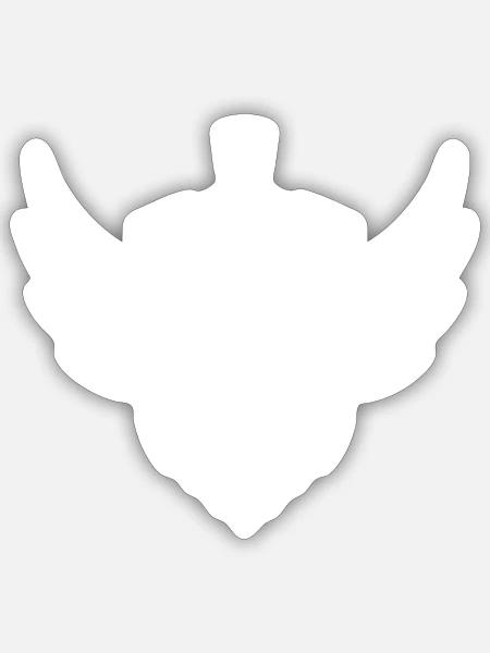 Spartaner Helm Symbol - Sticker Größe S (10 x 10 cm) - Mattweiß
